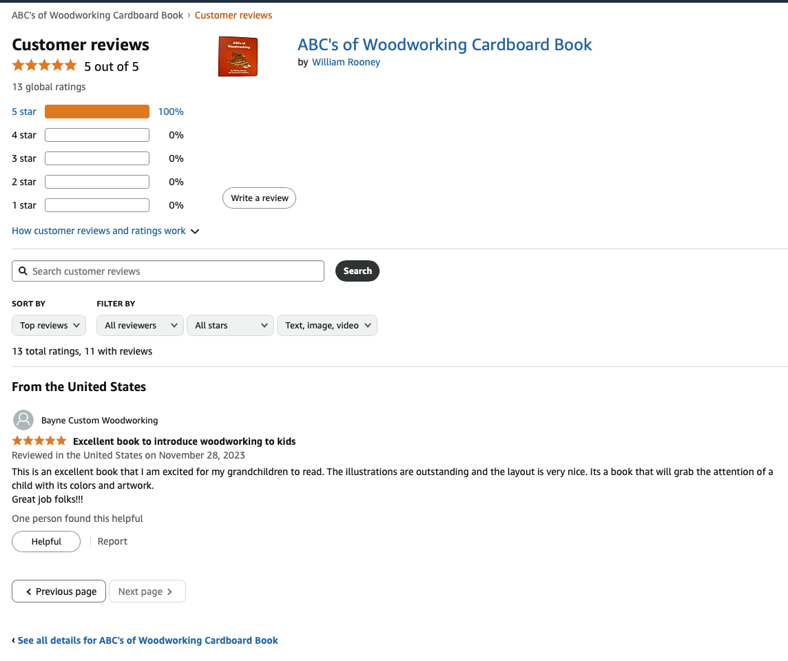 ABCs of Woodworking Boardbook